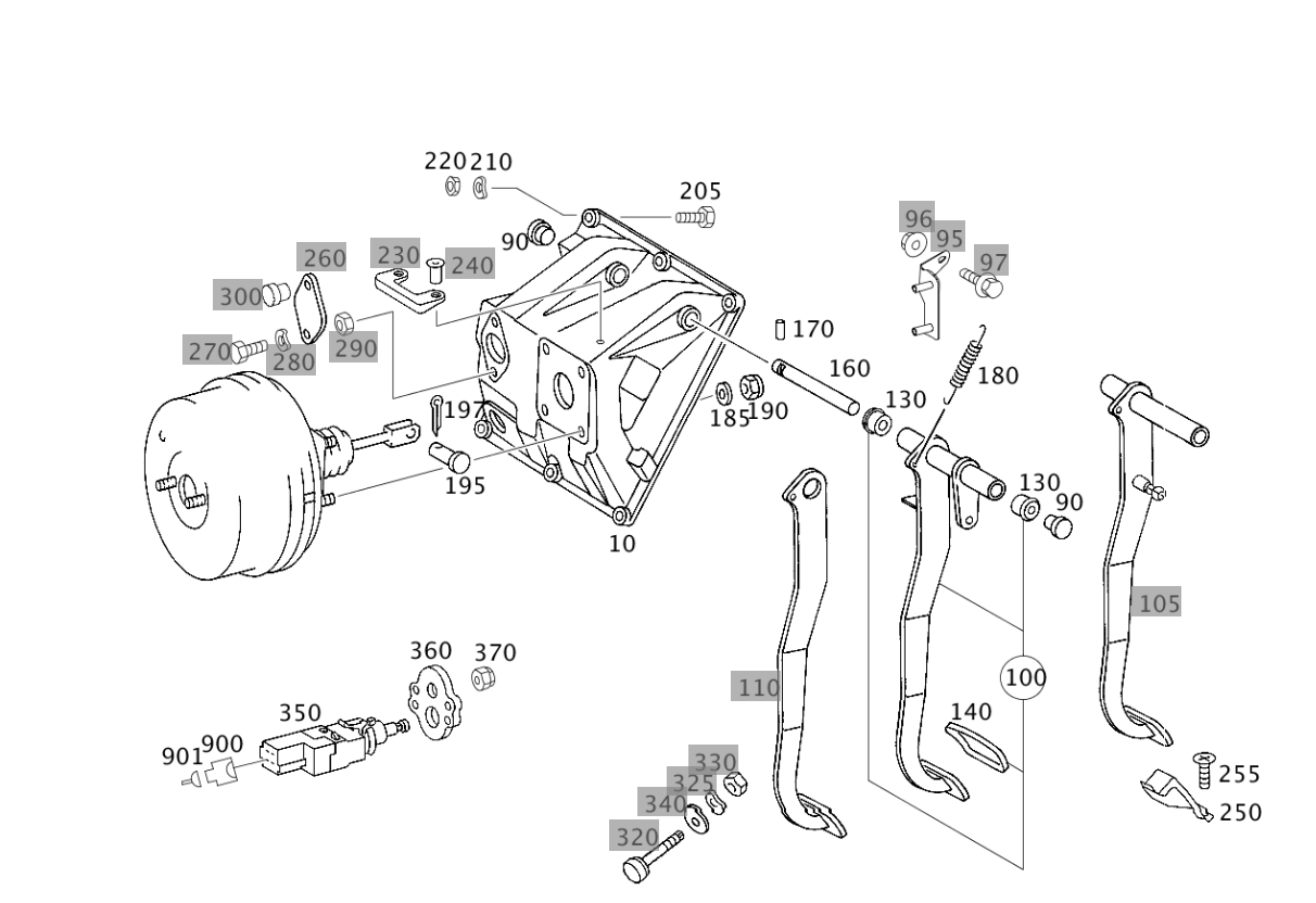 GASPEDAL W416 A4632905001 G300 / G280