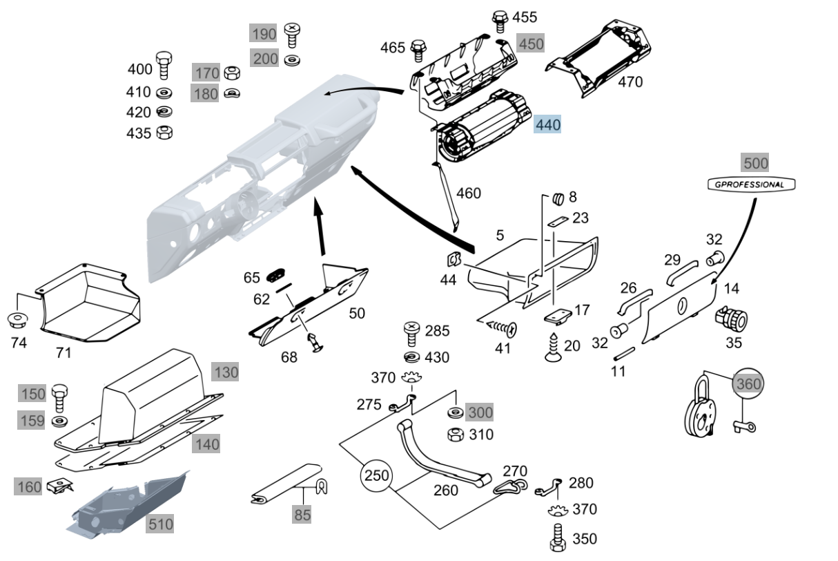BEIFAHRERAIRBAG A4638601000 OEM