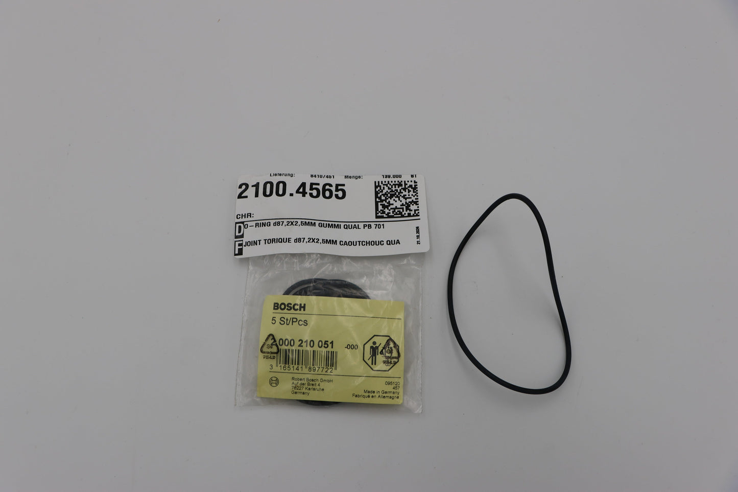 O-RING d87.2X2.5MM RUBBER QUAL PB 701 7121095831
