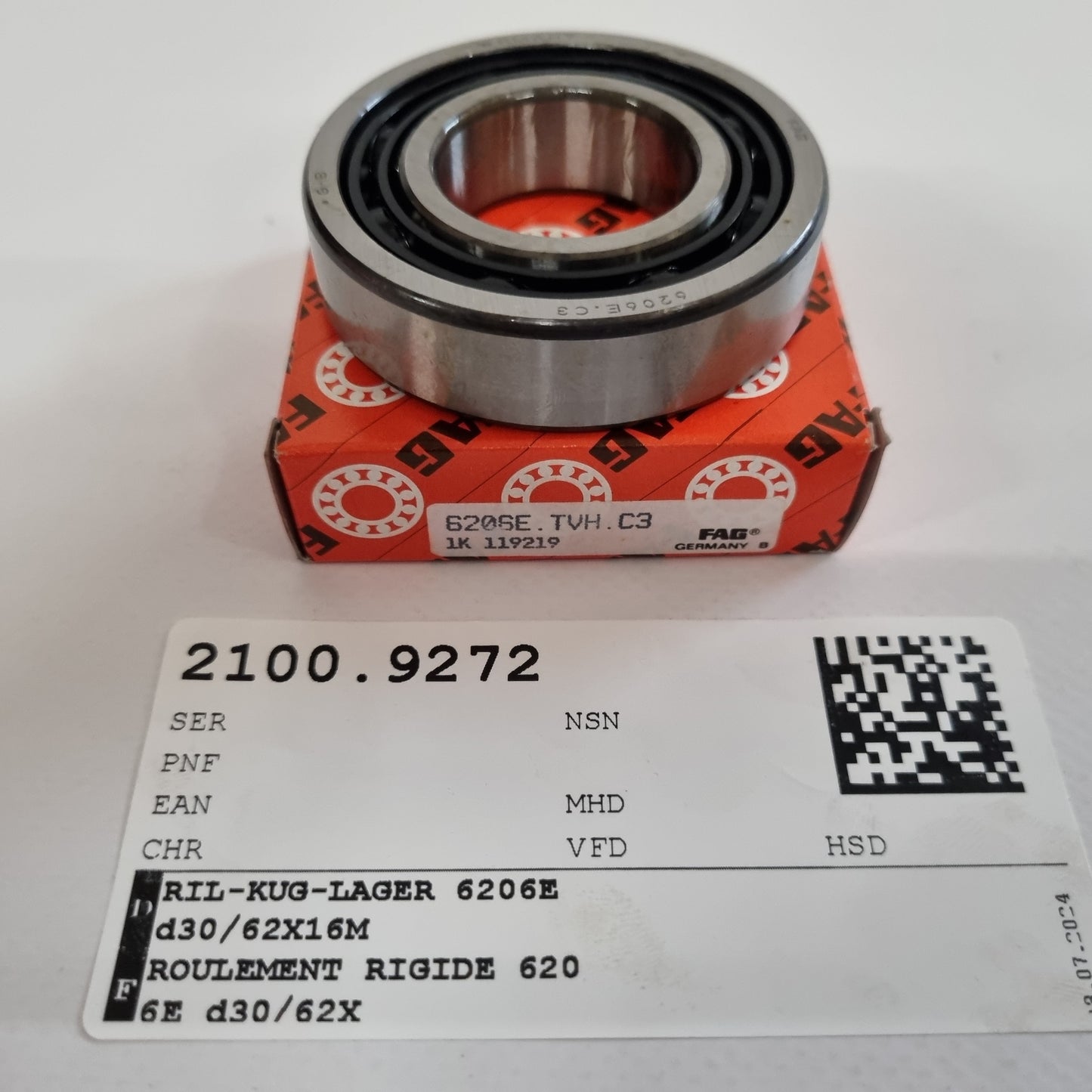 RILLENKUGELLAGER 6206E d30/62X16MM