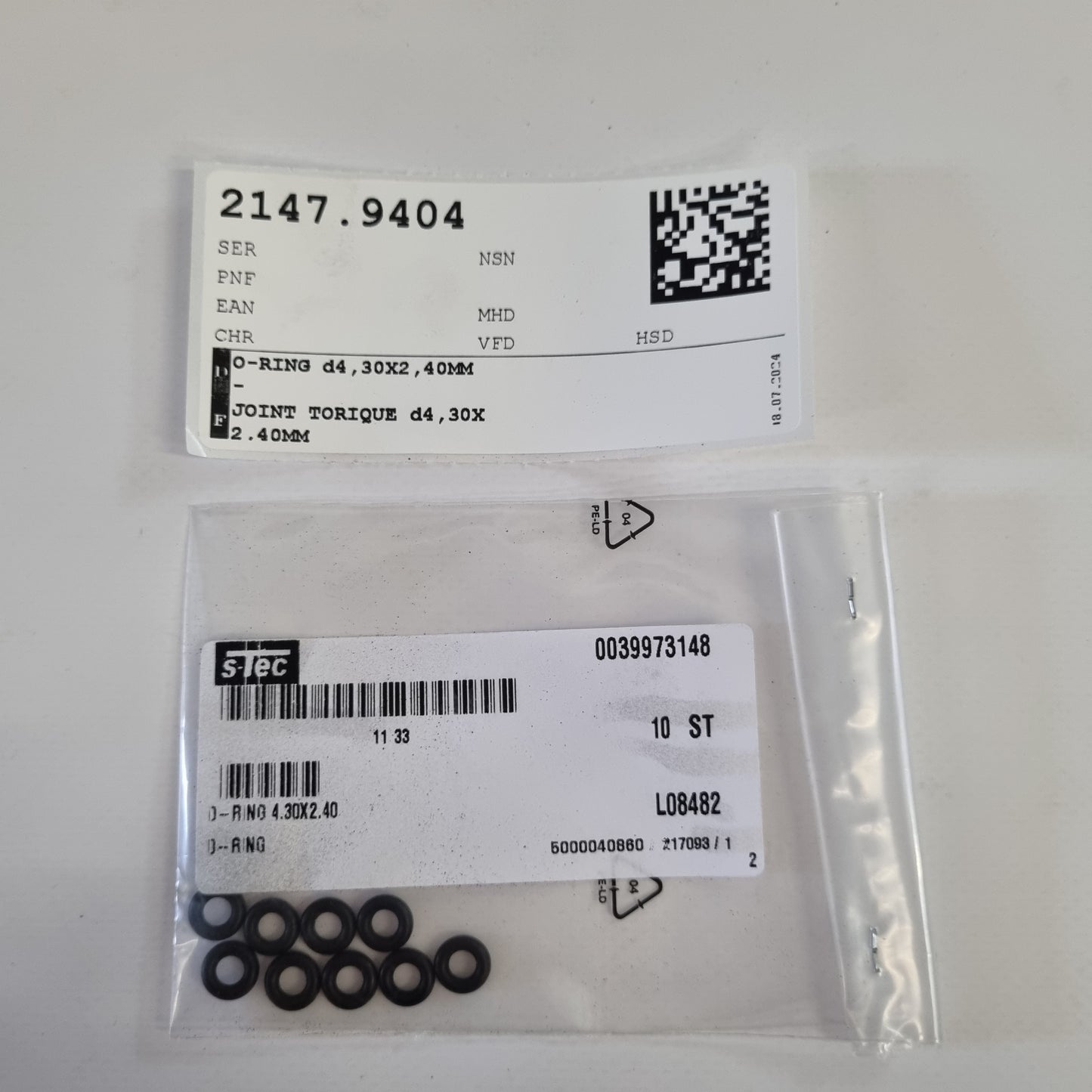 JOINT TORIQUE d4.30X2.40MM A0039973148