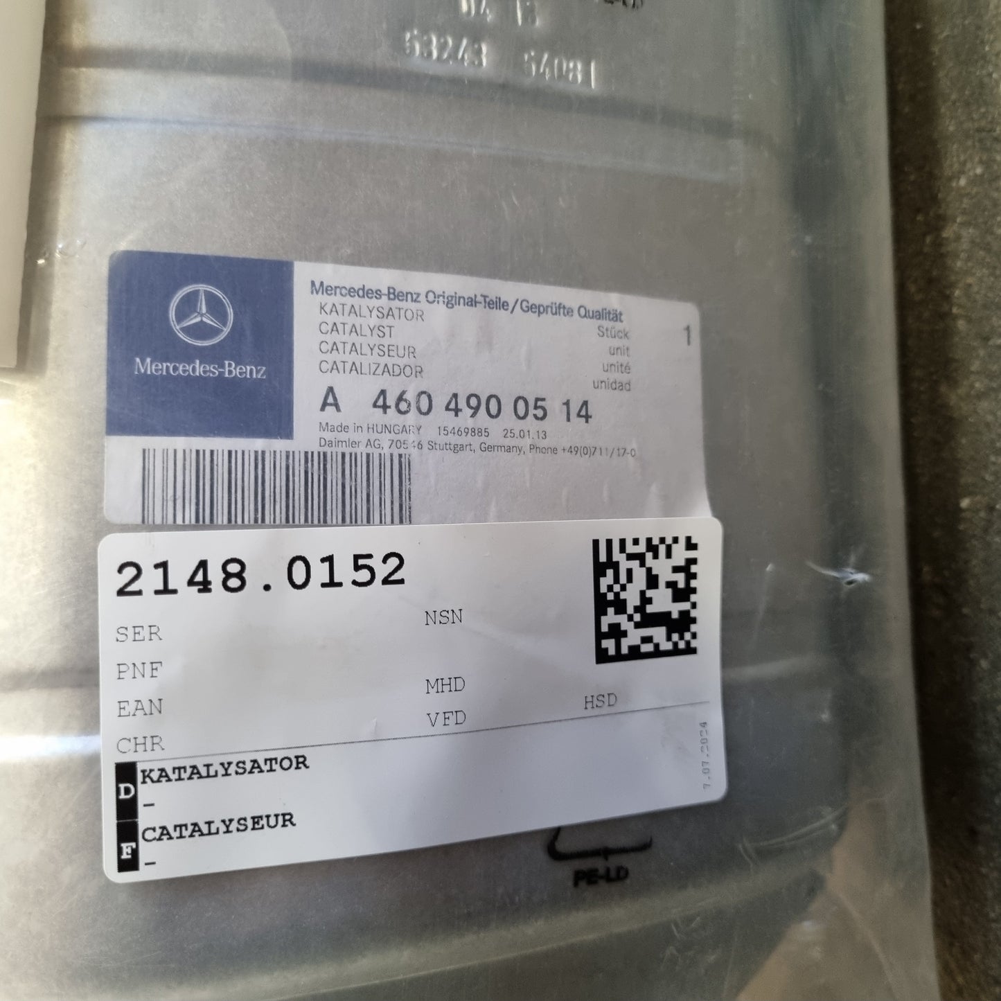 CONVERTISSEUR CATALYTIQUE A4604900514