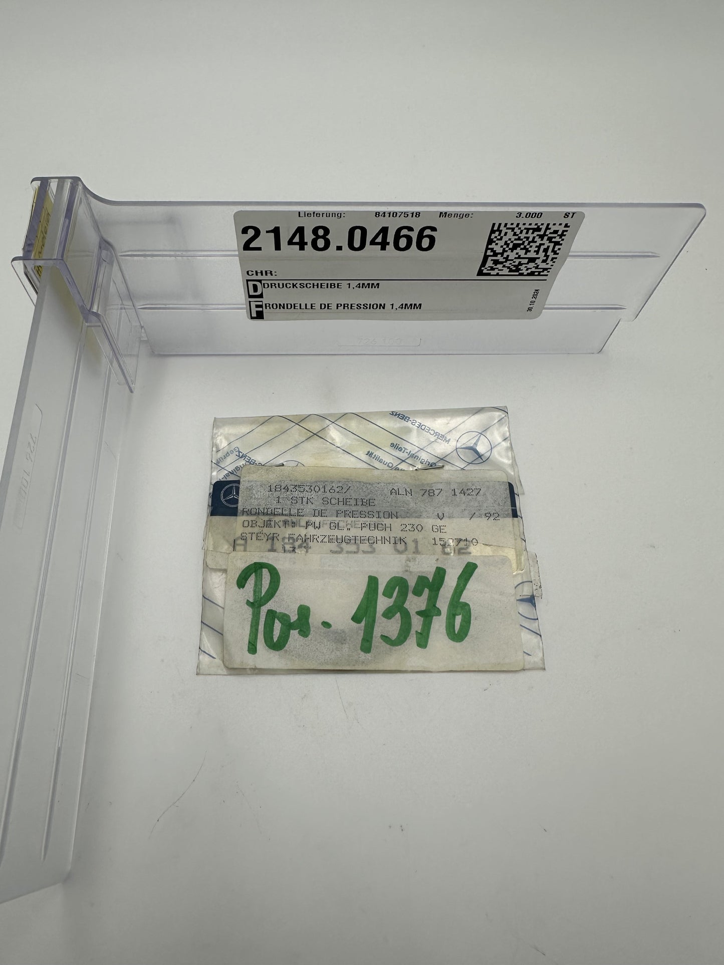 DRUCKSCHEIBE 1,4MM A1843530162