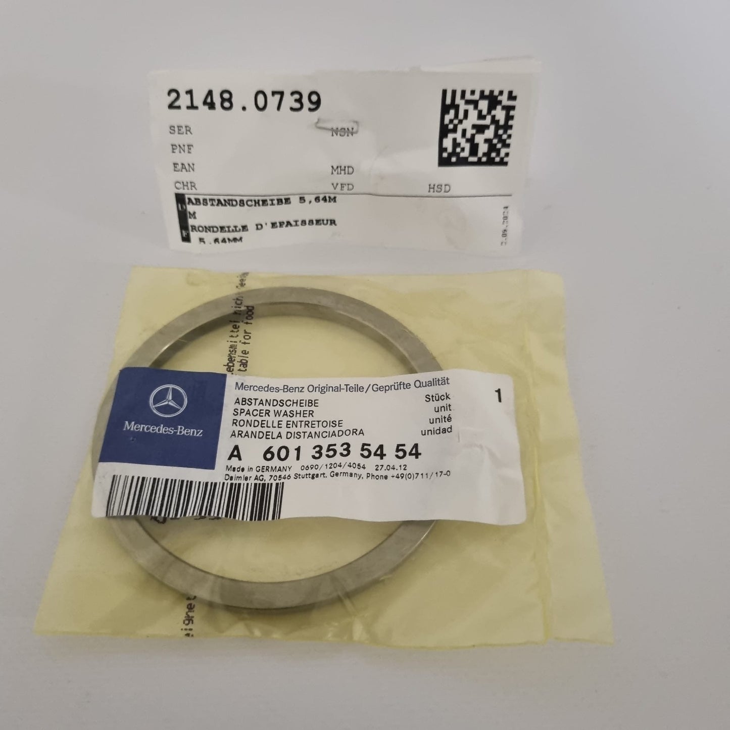 RONDELLE D'ENTRETOISE 5,64 MM A6013535454