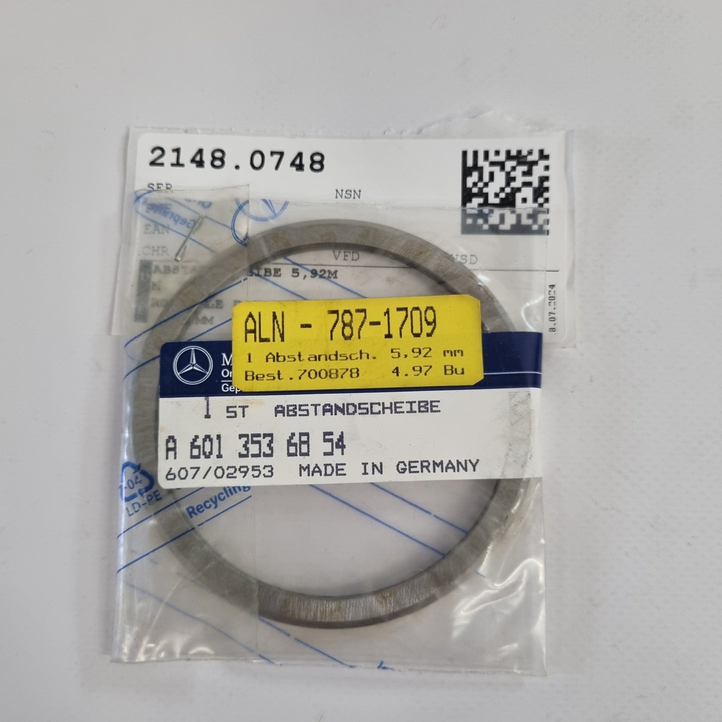 RONDELLE D'ENTRETOISE 5,92 MM A6013536854