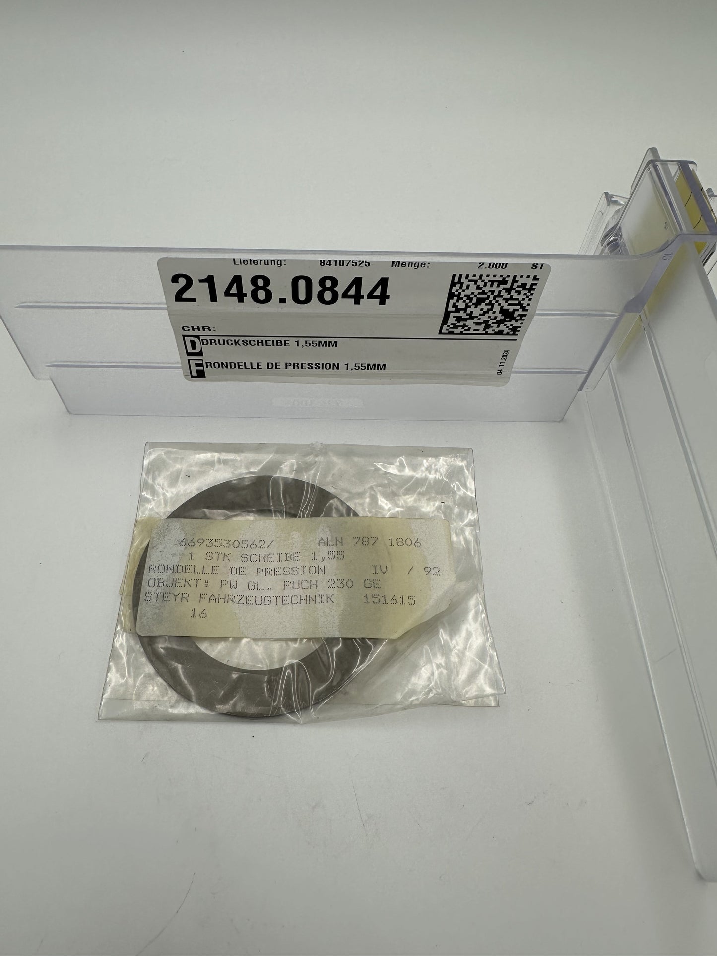DRUCKSCHEIBE 1,55MM 290 GD A6693530562