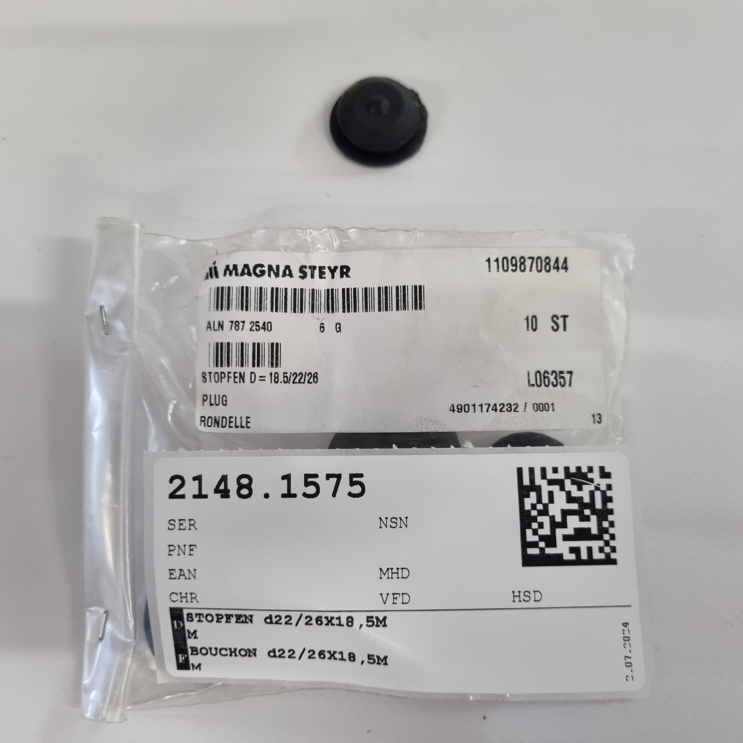 PLUG d22/26X18.5MM A1109870844