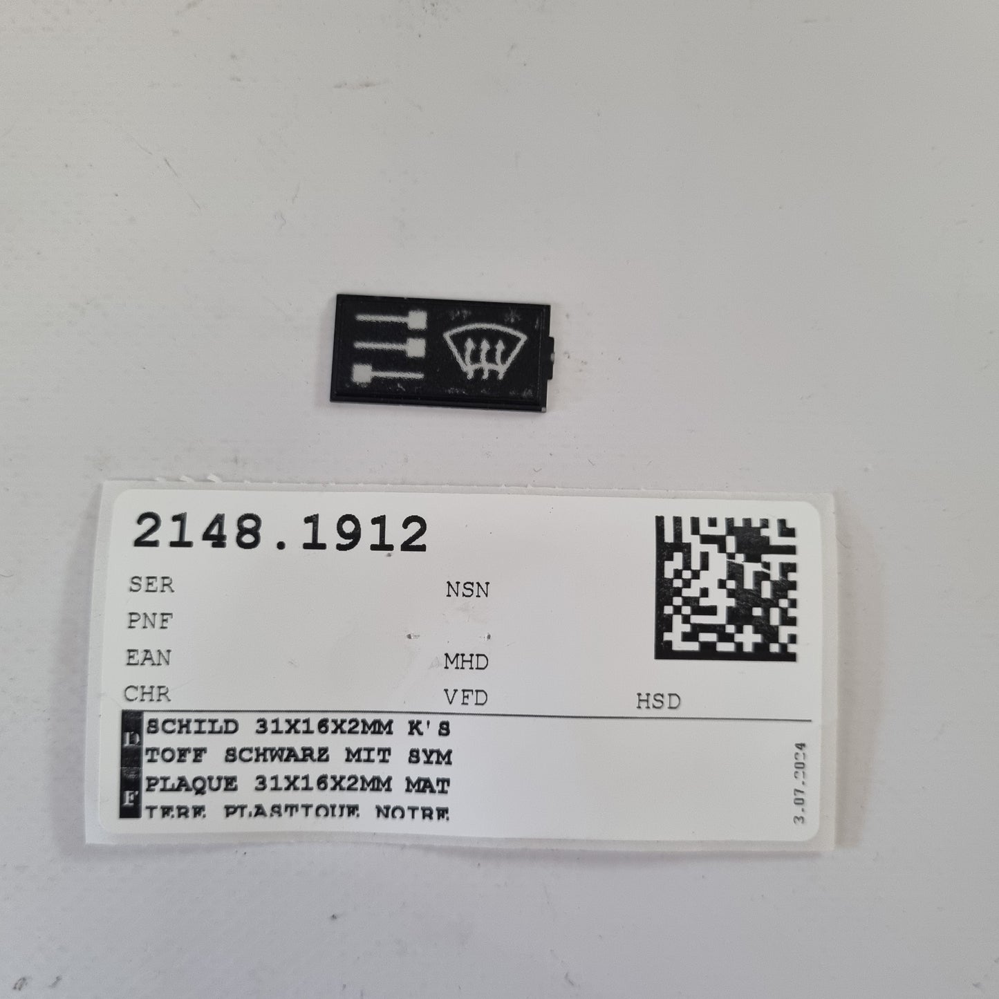 SCHILD 31X16X2MM HEIZUNGSREGLER A4608170820