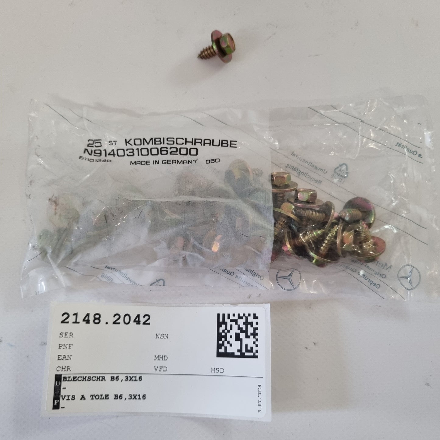 BLECHSCHRAUBE B6,3X16 914031006200