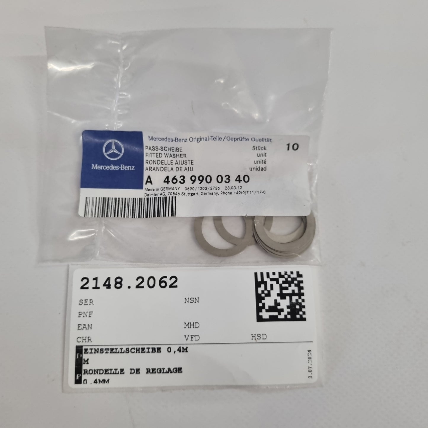 EINSTELLSCHEIBE 0,4MM A4639900340