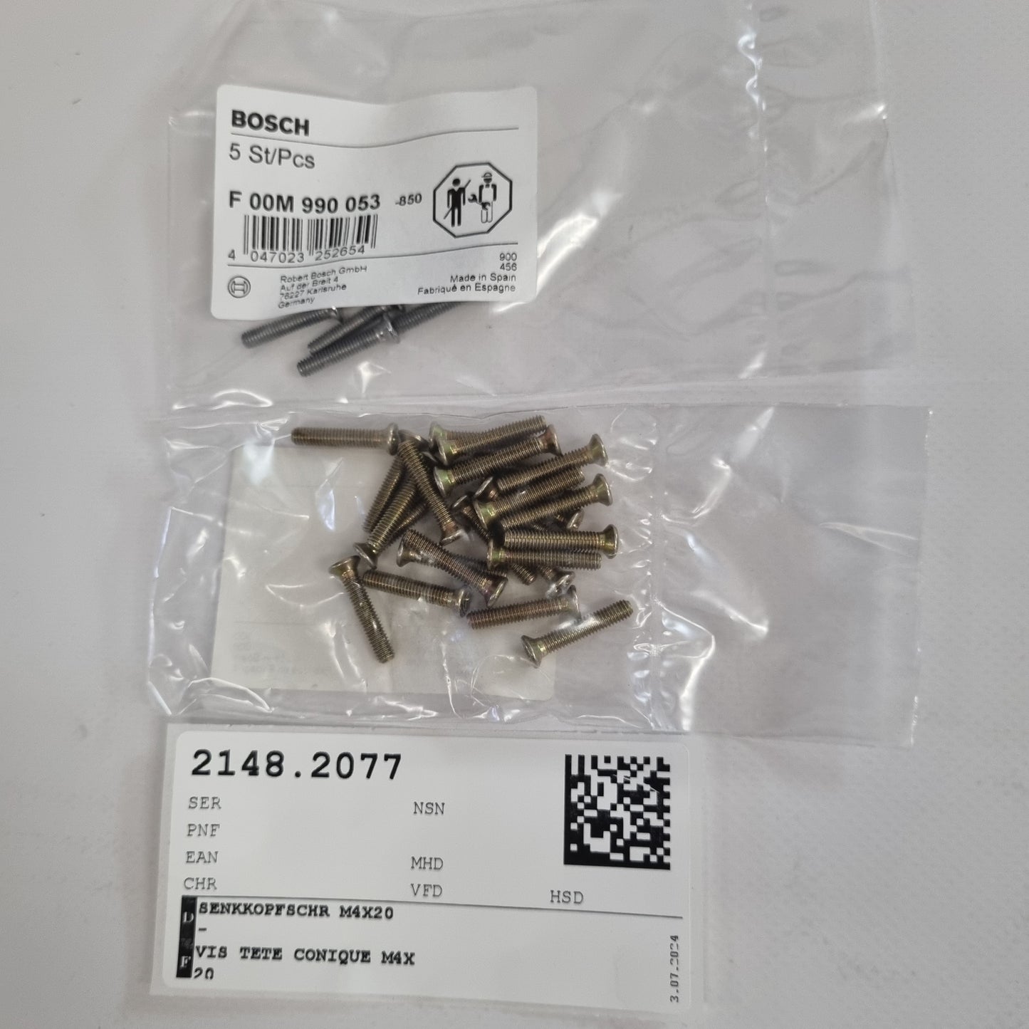 Countersunk head screw M4x20 A9091901541