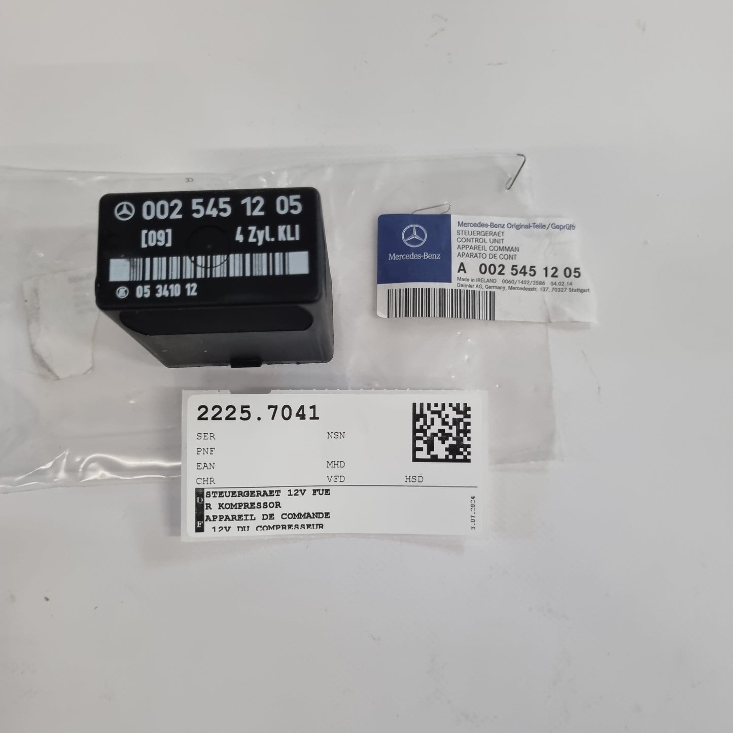 STEUERGERAET 12V FUER KOMPRESSOR A0025451205