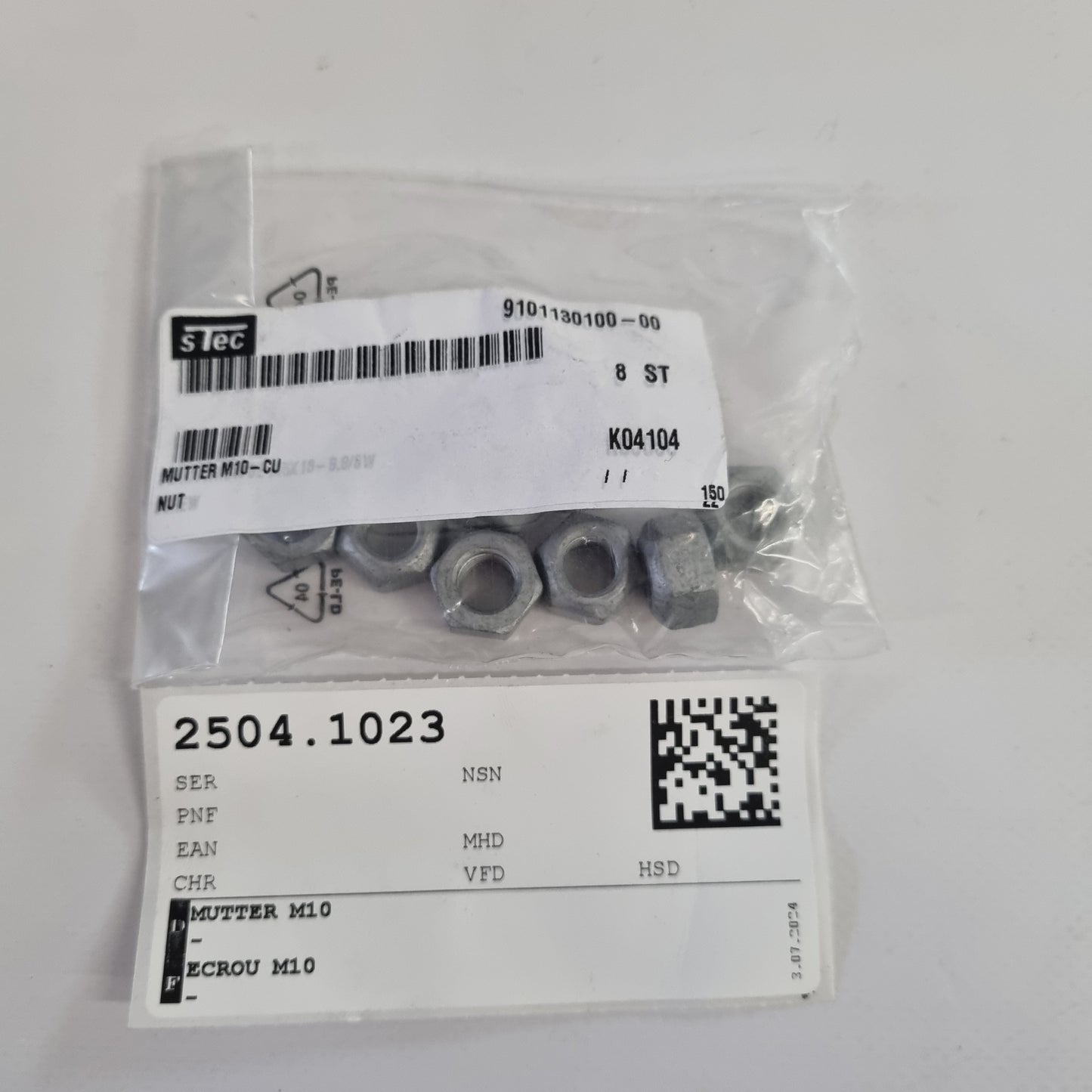 NUT M10 A9101130100