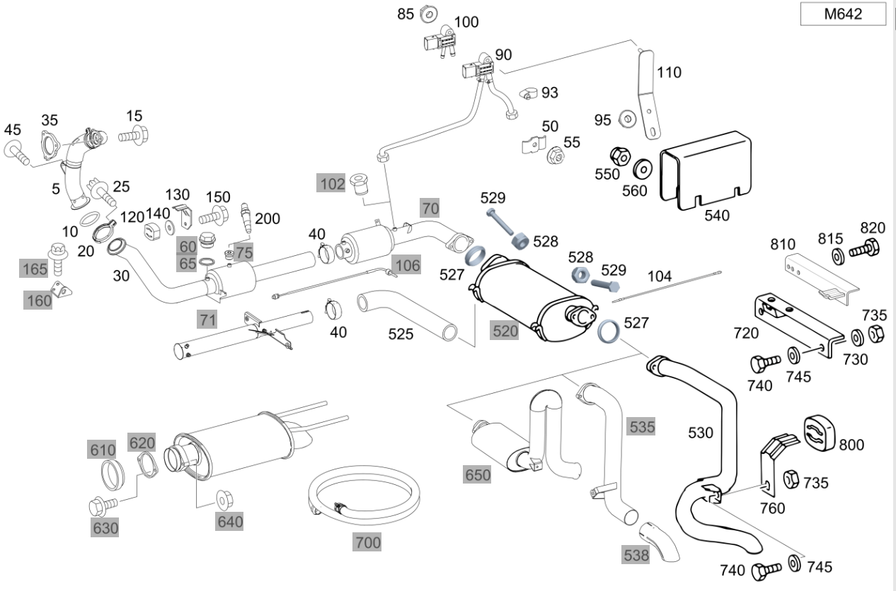 DRUCKLEITUNG an Partikelfilter  A4614900039 OEM G300