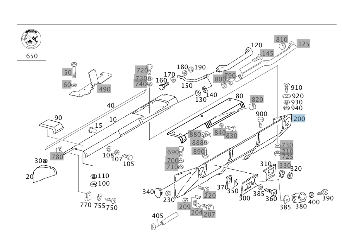 INSTRUMENTENTAFEL Unten A4616809187 7167 G300