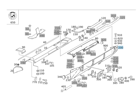 INSTRUMENTENTAFEL Unten A4616809187 7167 G300