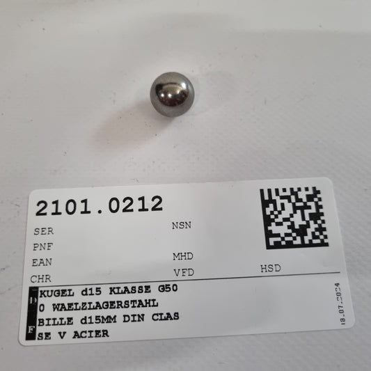 KUGEL d15MM DIN KLASSE V