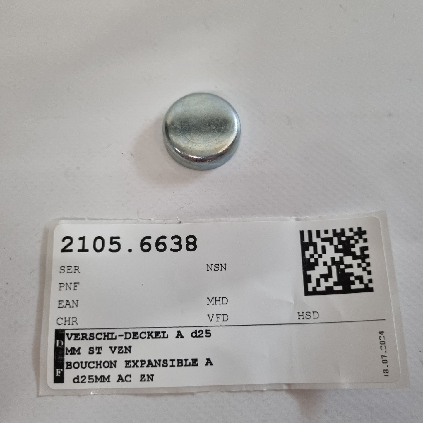 VERSCHLUSSDECKEL A d25MM DIN 443 ST A2P