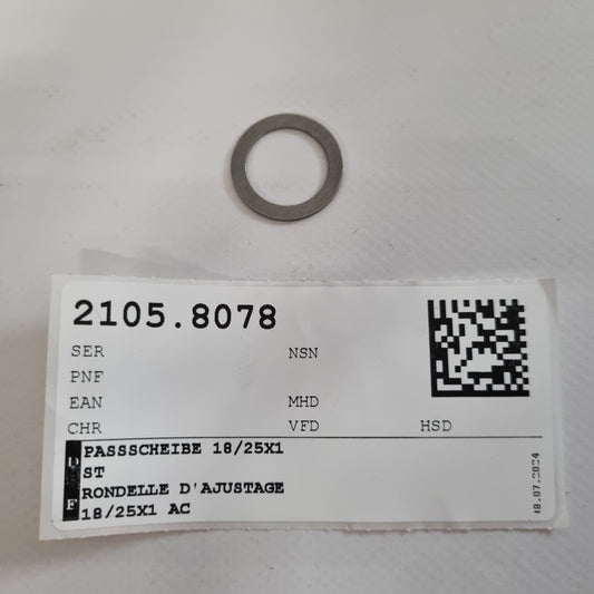 PASSSCHEIBE d18/25X1MM DIN 988