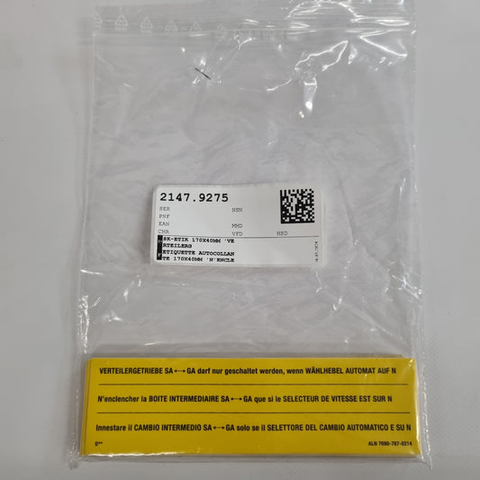 SELBSTKLEBEETIKETTE 170X40MM