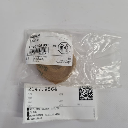 Deep groove ball bearing d20/52/15MM A0059810025