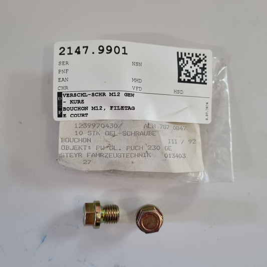 VERSCHLUSSSCHRAUBE M12 GEWINDE KURZ A1239970430
