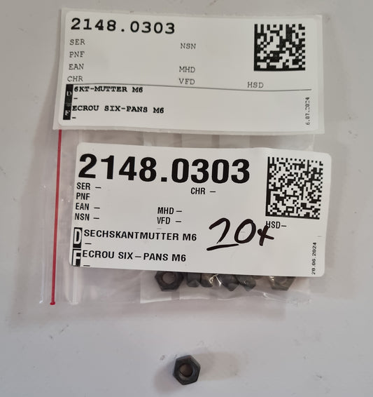 HEXAGON NUT M6 '000934006024