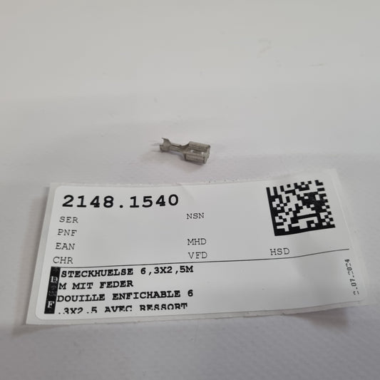 Plug-in sleeve 6.3 x 2.5 mm with spring A0075458226