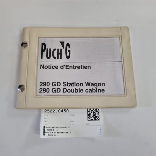 BETRIEBSANLEITUNG Puch 290 GD Franzoesisch