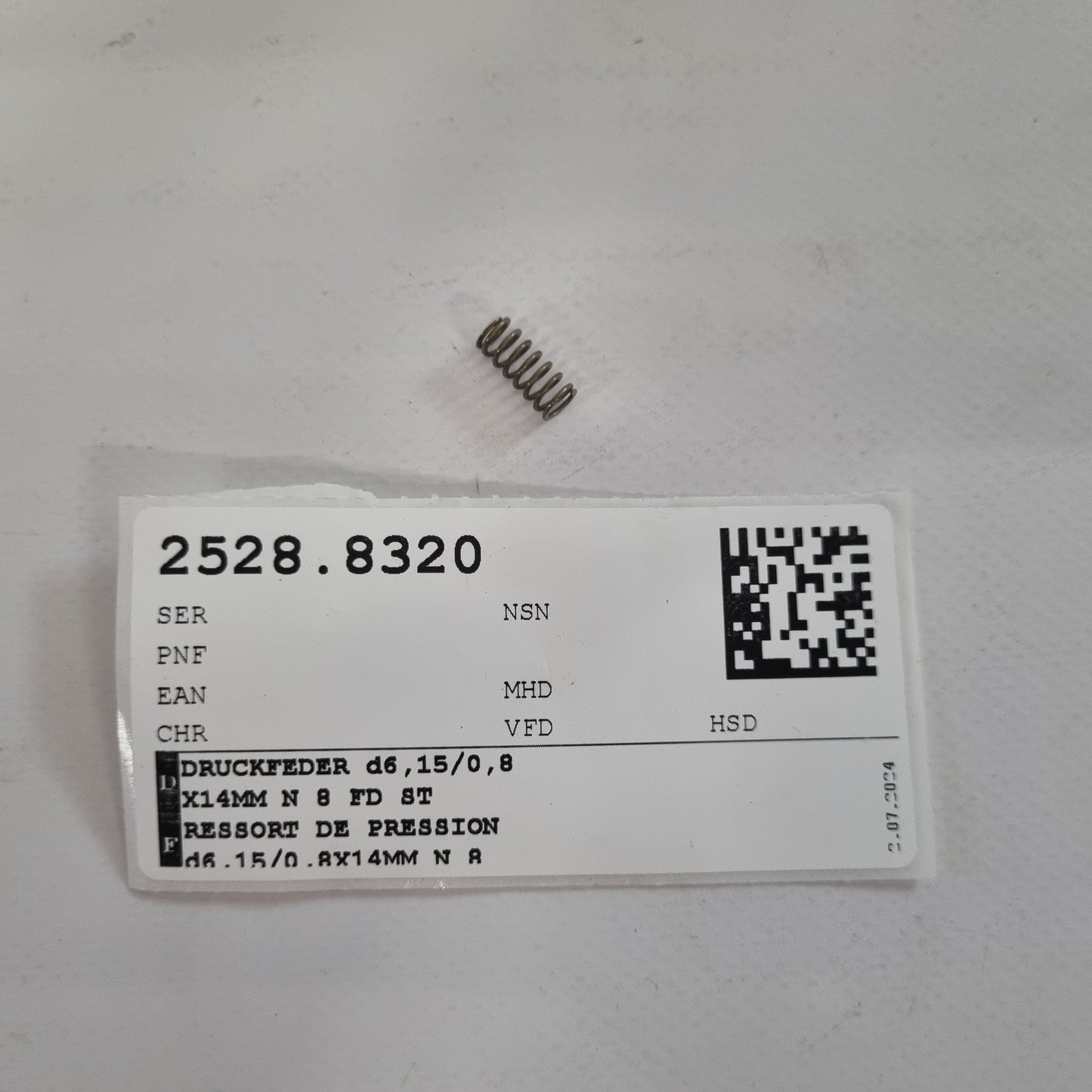 COMPRESSION SPRING d6.15/0.8X14MM N 8 FD ST