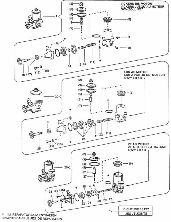 Hydraulikpumpe mit Behälter