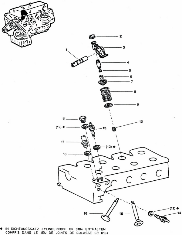 Kipphebel / Ventile / Ventilfedern