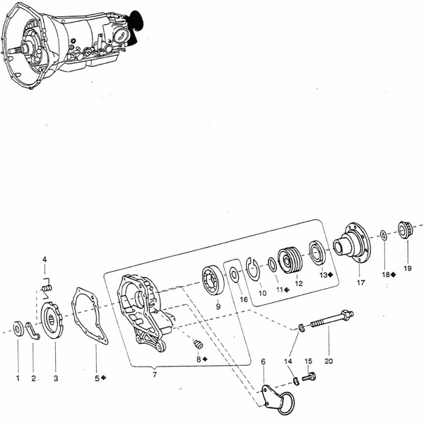 Getriebegehäuse hinten